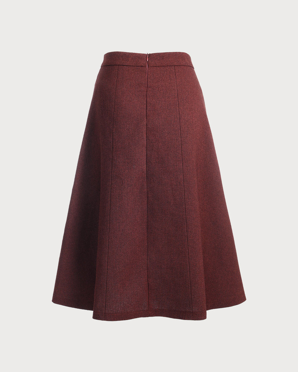 Dahlia | High Waist Tweed-Look Midi Skirt