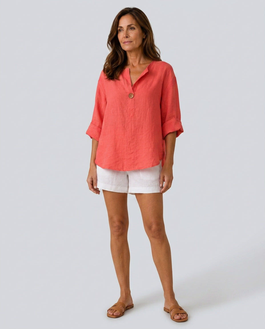 The Pure Linen-Look Blouse