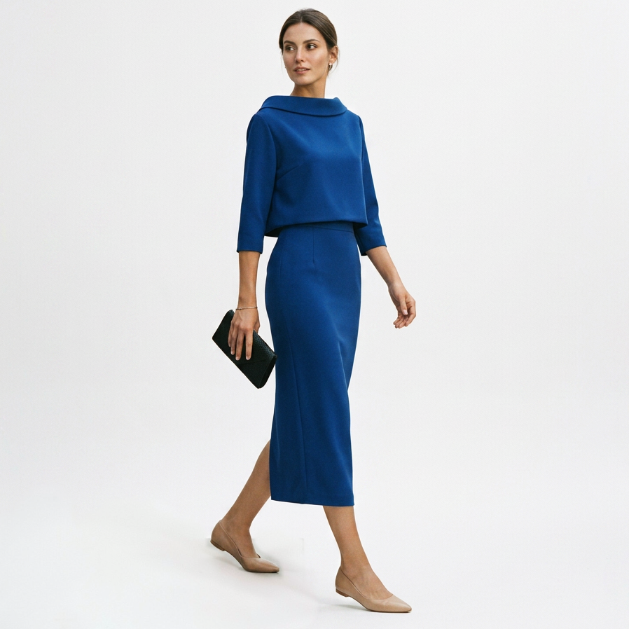 The Form Boat-Neck Skirt Set