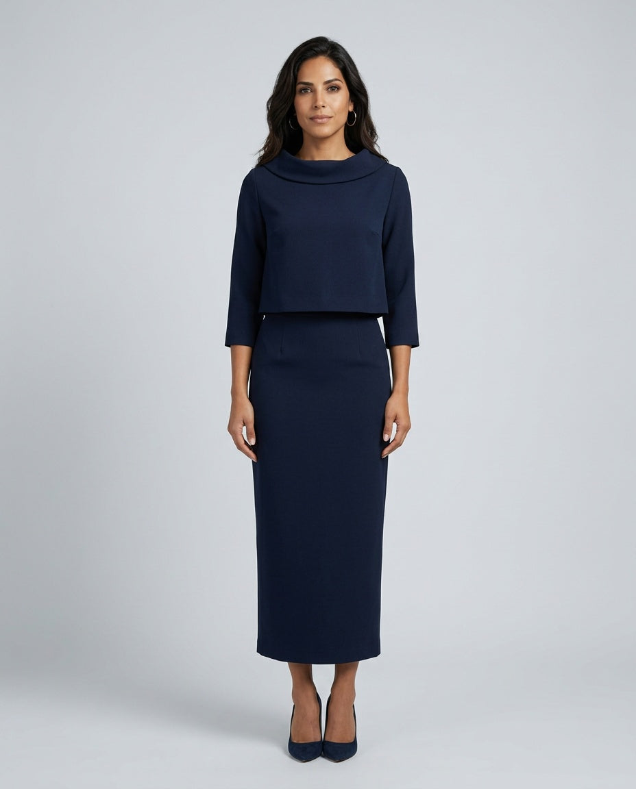 The Form Boat-Neck Skirt Set