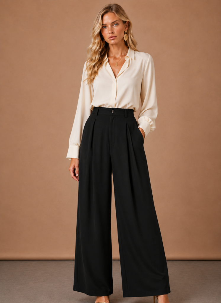 The Form Pleated Wide-Leg Trouser
