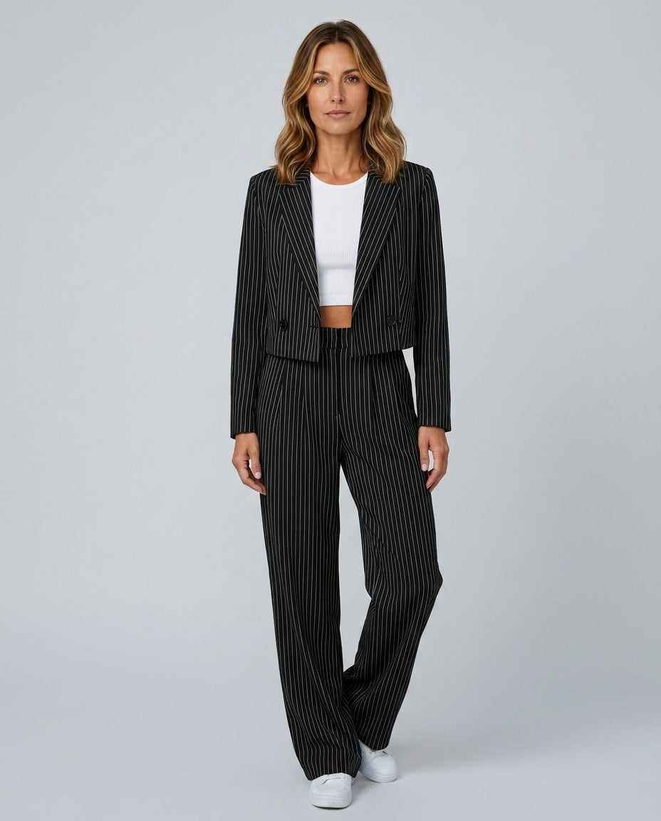 The Form Pinstripe Suit Set