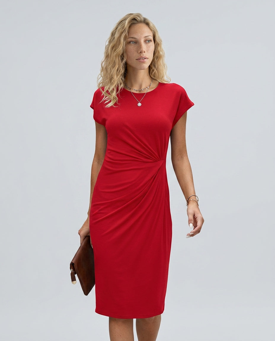 The Drape Ruched Midi Dress