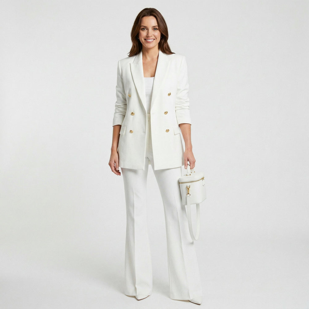 Orla | Long Jacket & Flared Pants Suit Set