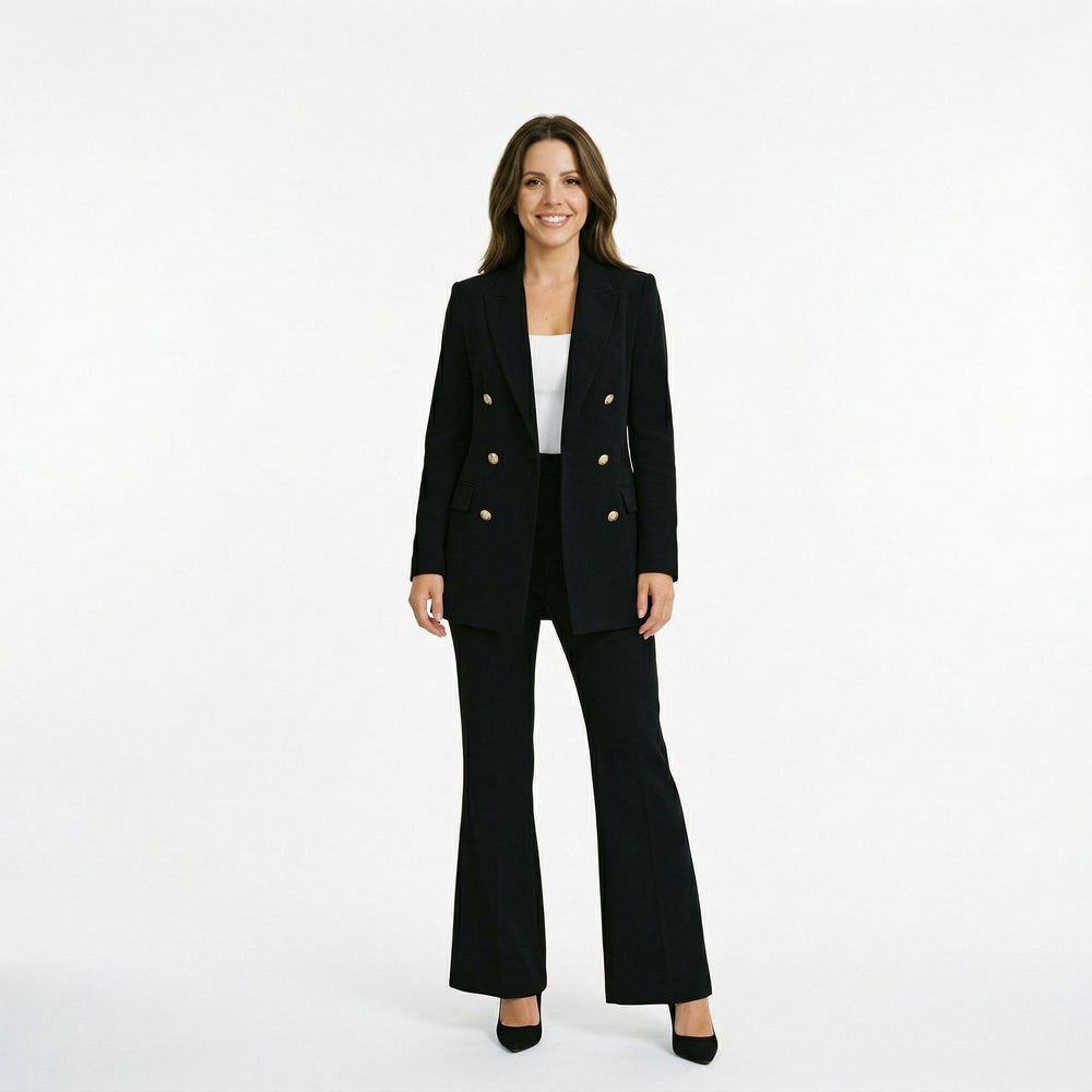 Orla | Long Jacket & Flared Pants Suit Set