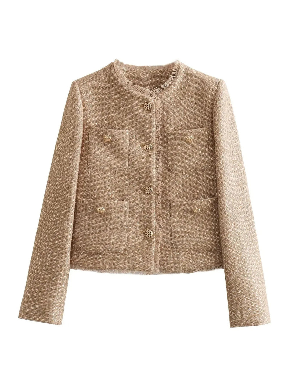 Nalani | Button-Front Pocket Blazer