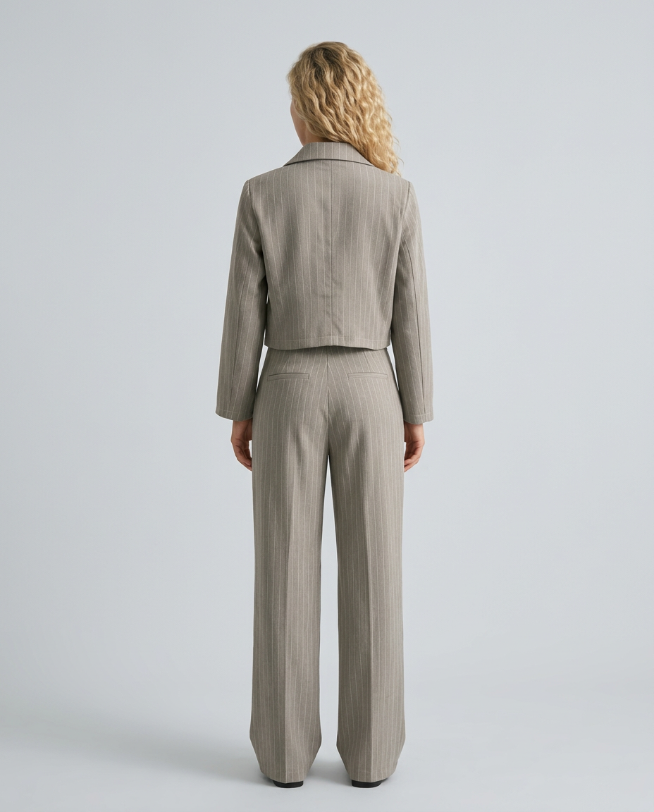 Stravelle | Striped Tailored Blazer & Trouser Two-Piece Set