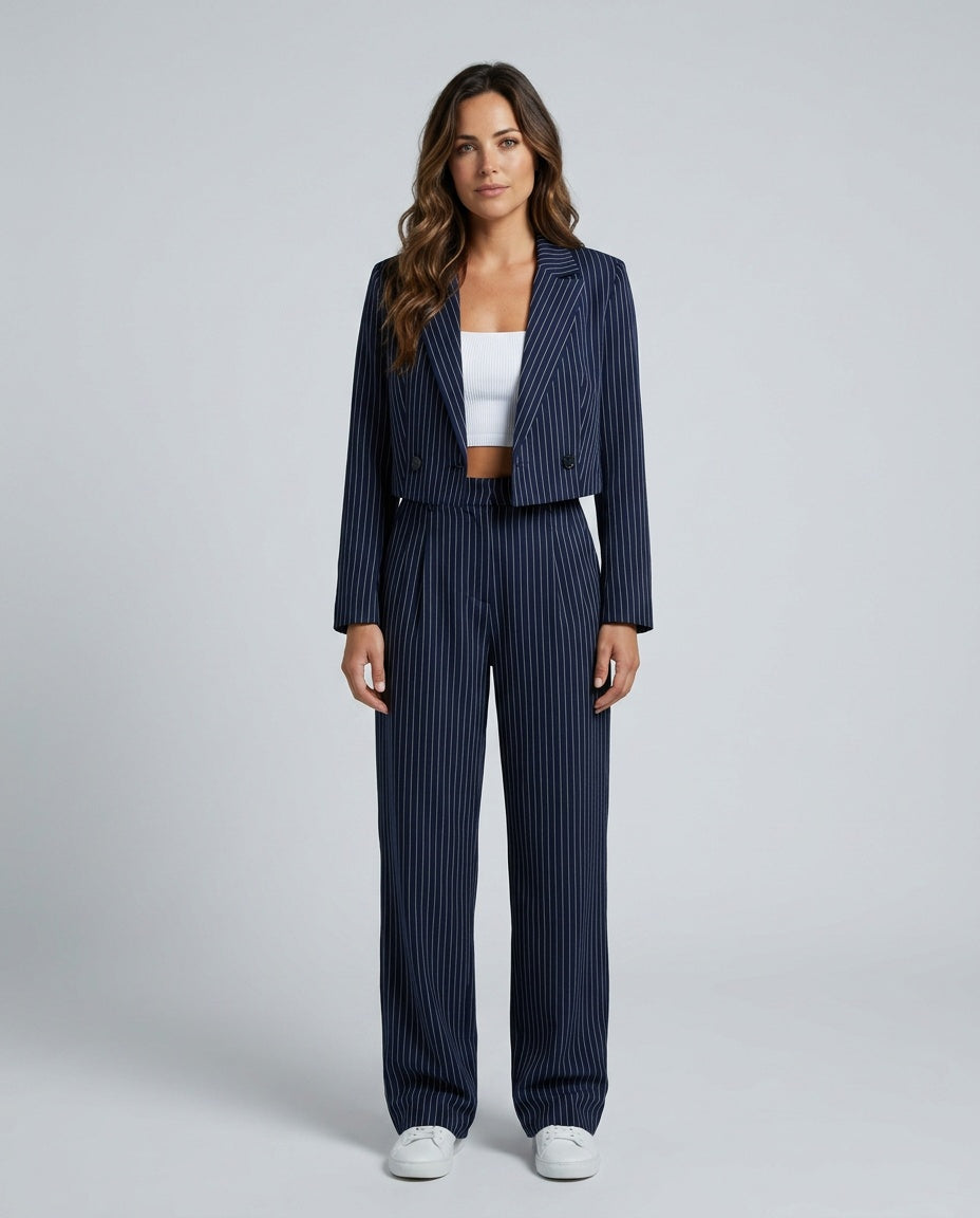 The Form Pinstripe Suit Set