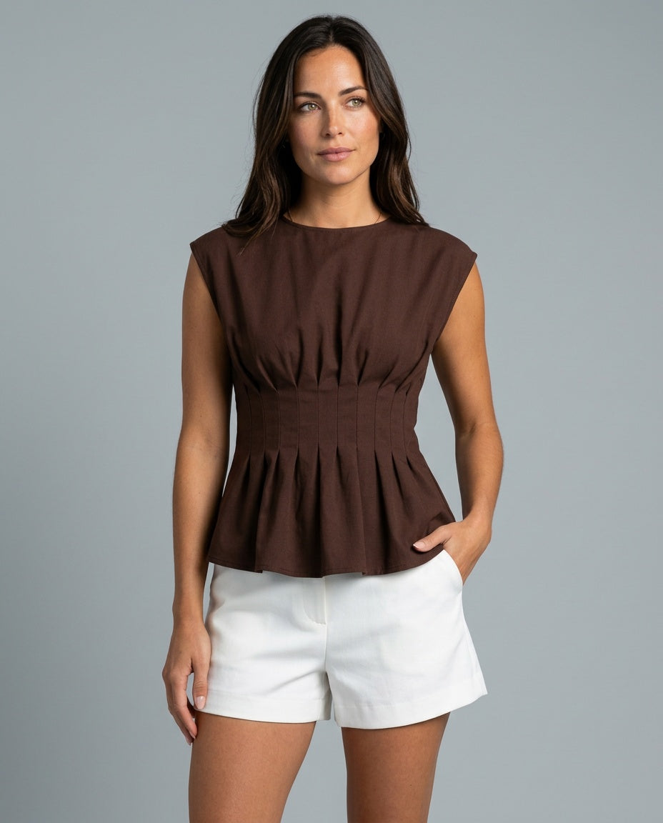 The Pure Pleated Top