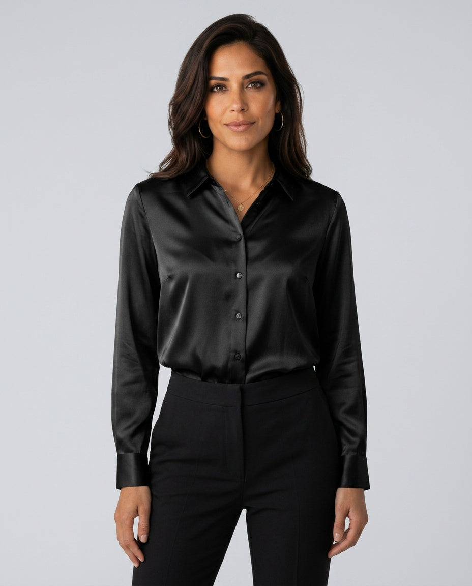 The Pure Satin-Look Blouse