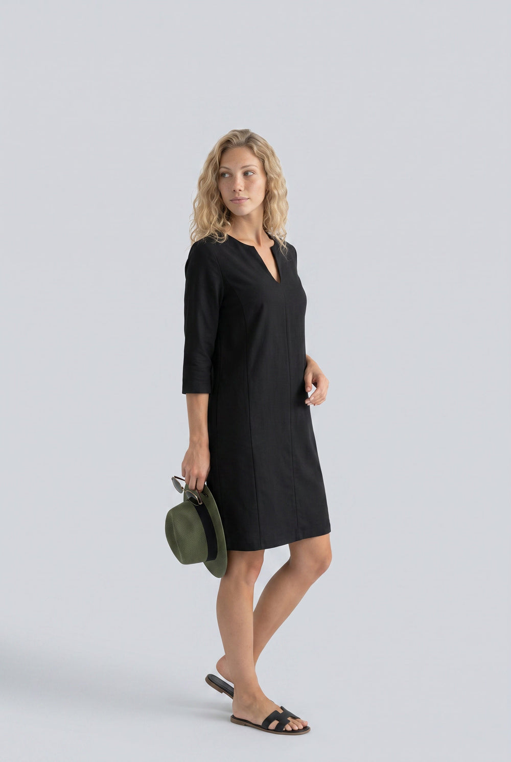 Lotte | 3/4 Sleeve Minimal Mini Dress