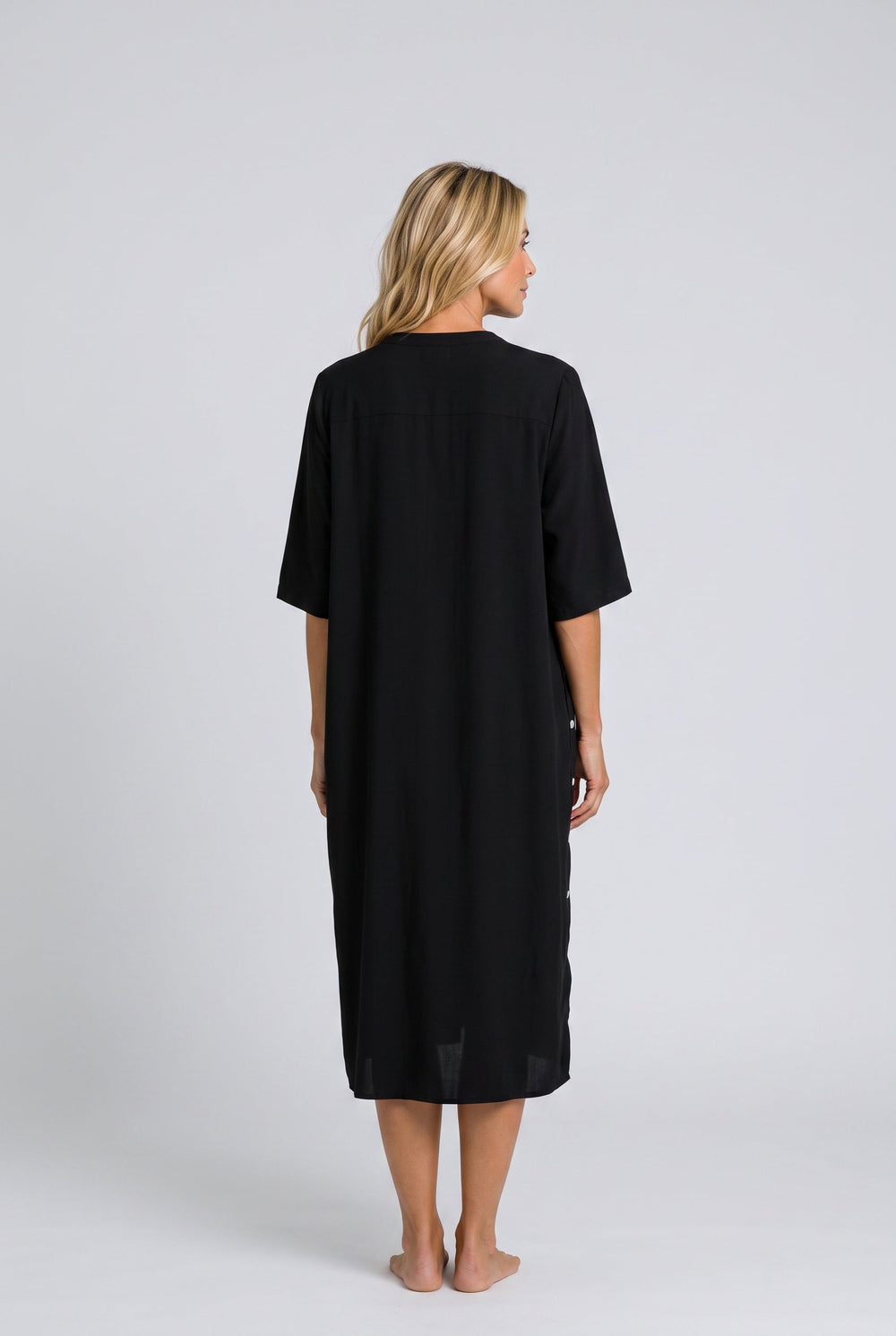 Leticia | Button Front Midi Shirt Dress with Pockets