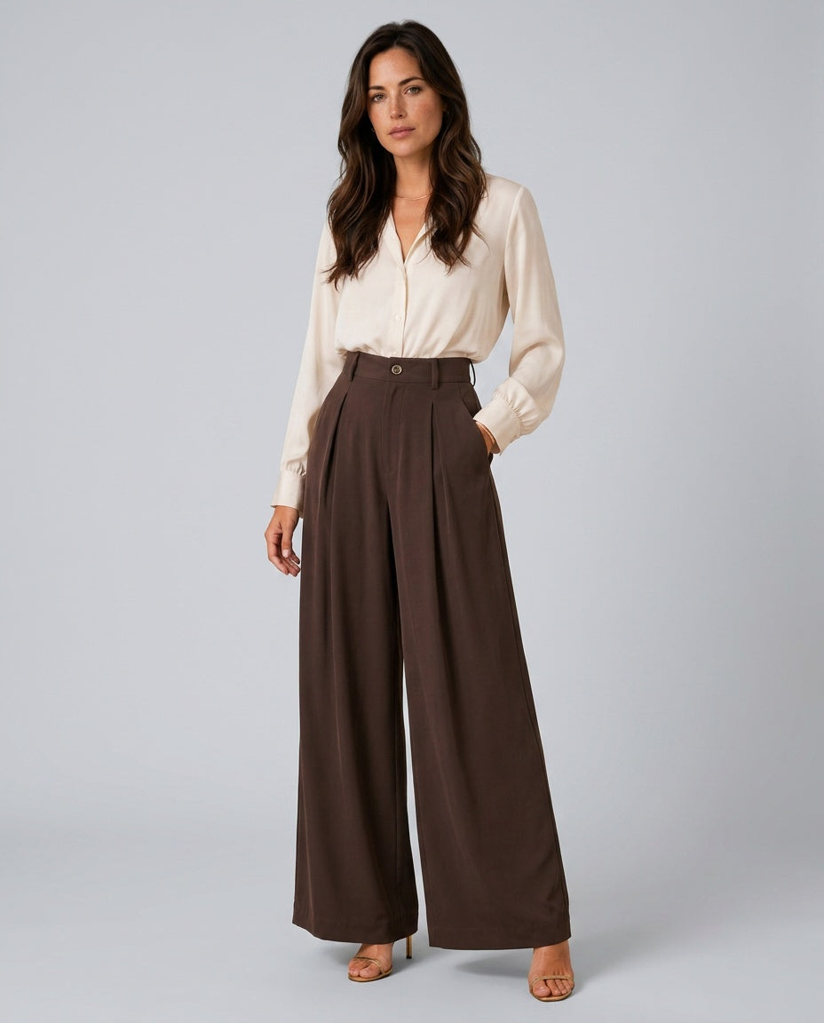 The Form Pleated Wide-Leg Trouser