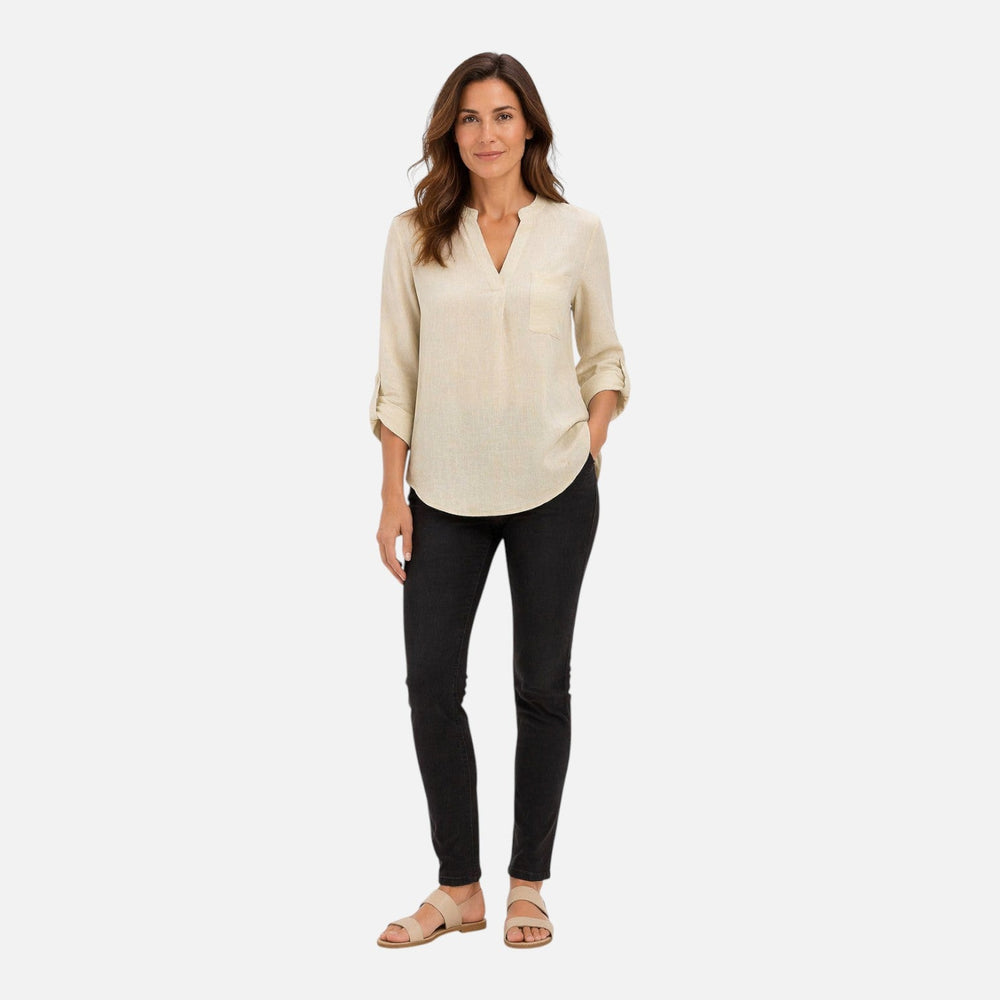 Ellie | V-Neck Long Sleeve Top