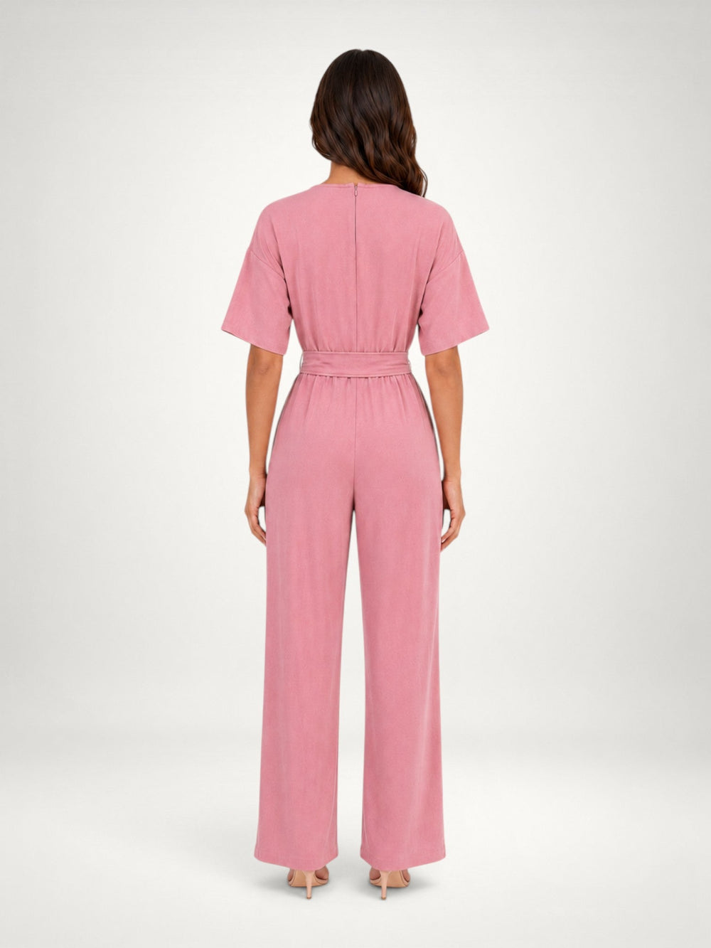 Ximena | Tie Waist Wide-Leg Jumpsuit