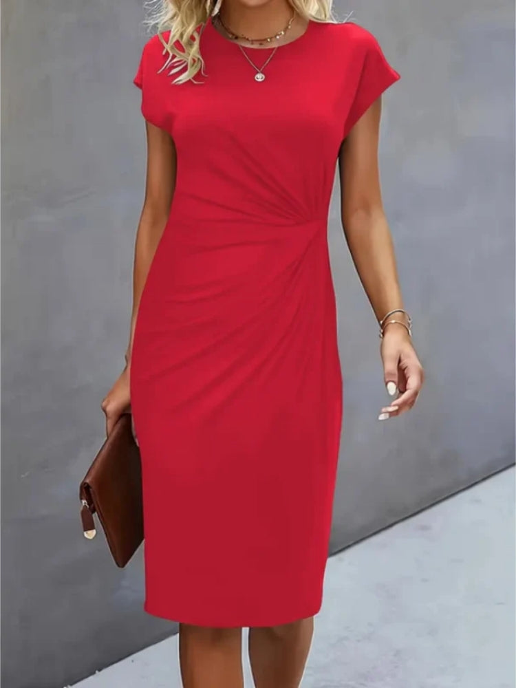 The Drape Ruched Midi Dress