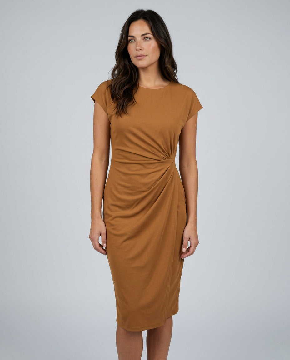 The Drape Ruched Midi Dress