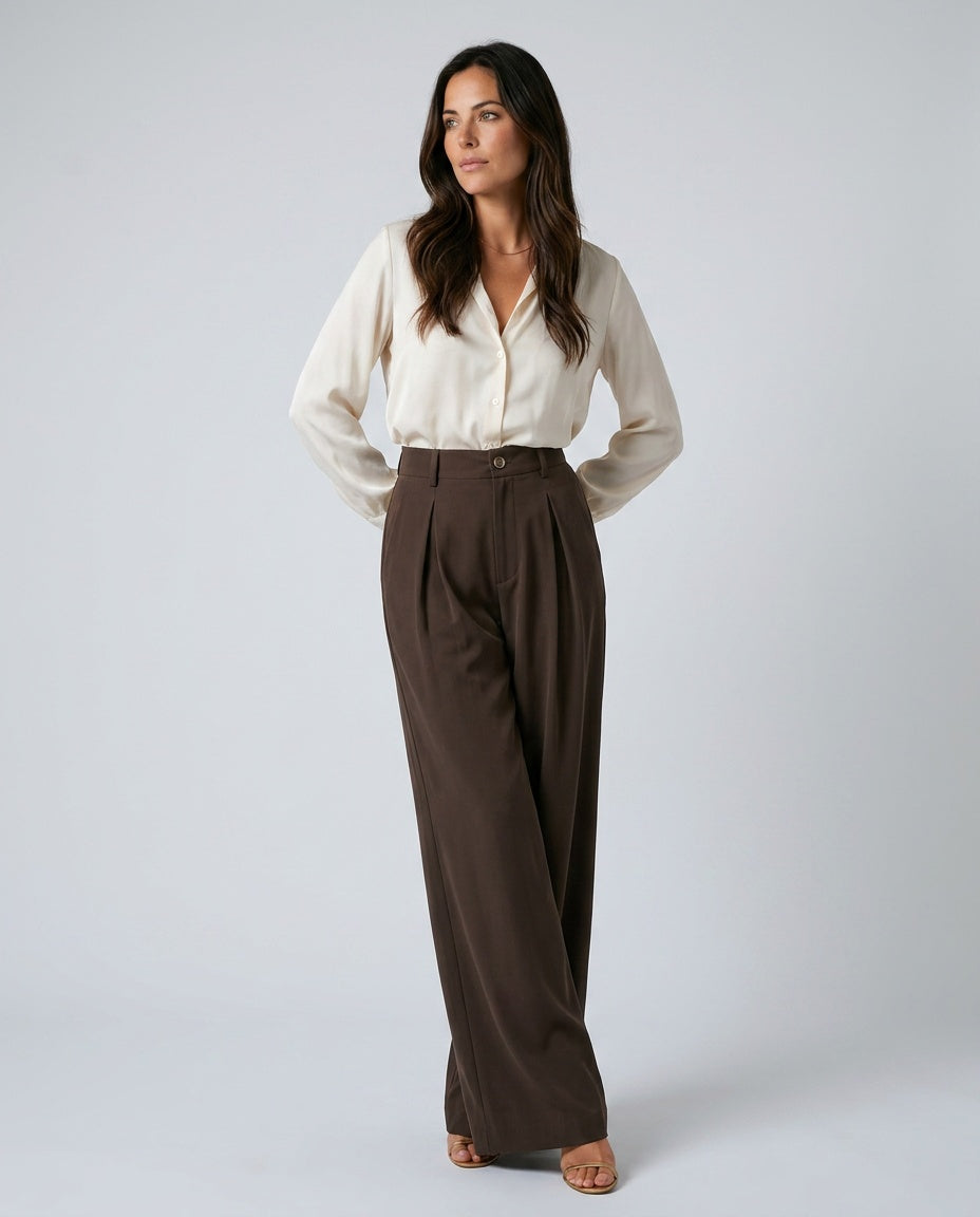 The Form Pleated Wide-Leg Trouser