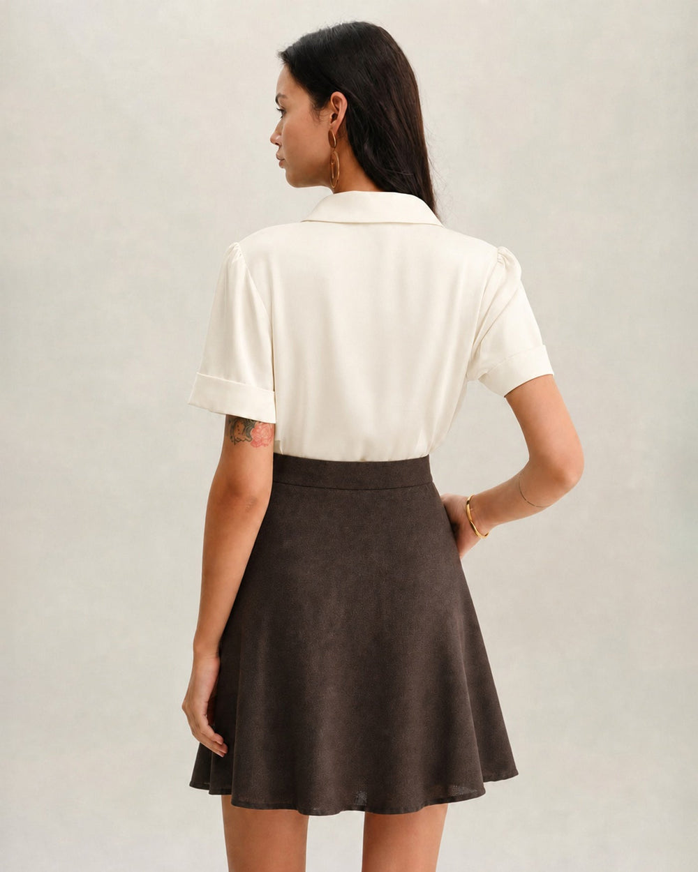 Willa | High Waisted Pocket Midi Skirt