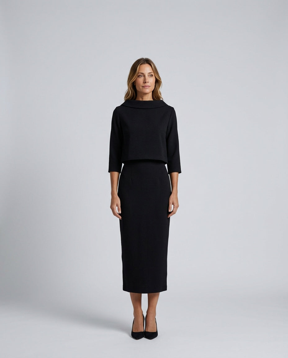 The Form Boat-Neck Skirt Set