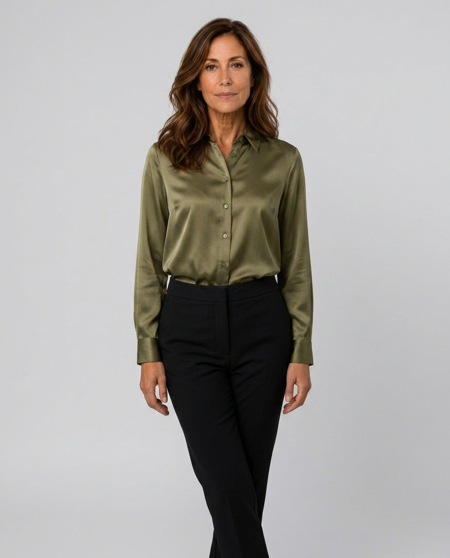The Pure Satin-Look Blouse