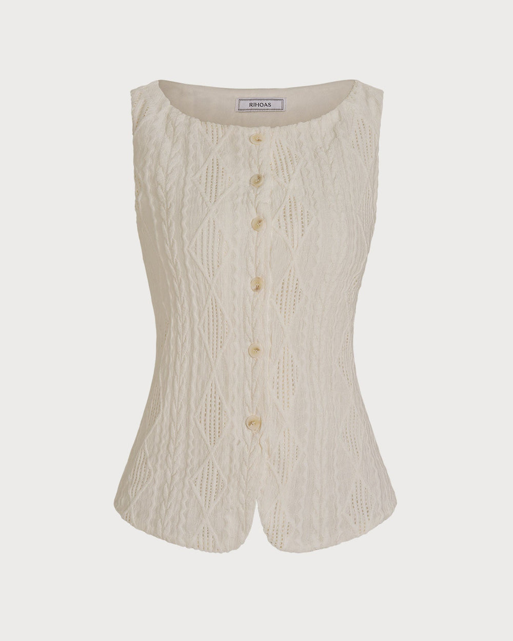 Esme | Boat Neck Button Tank Top