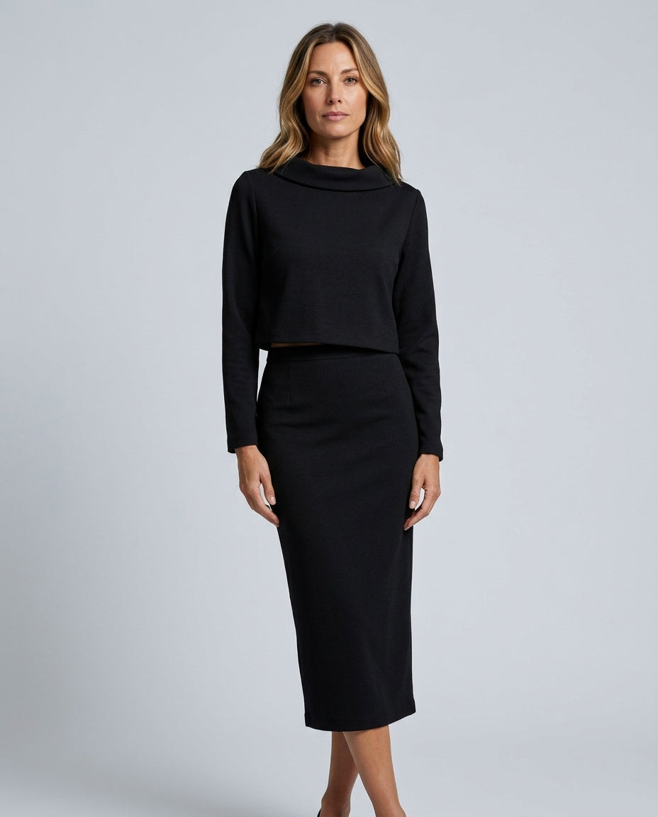 The Form Boat-Neck Skirt Set