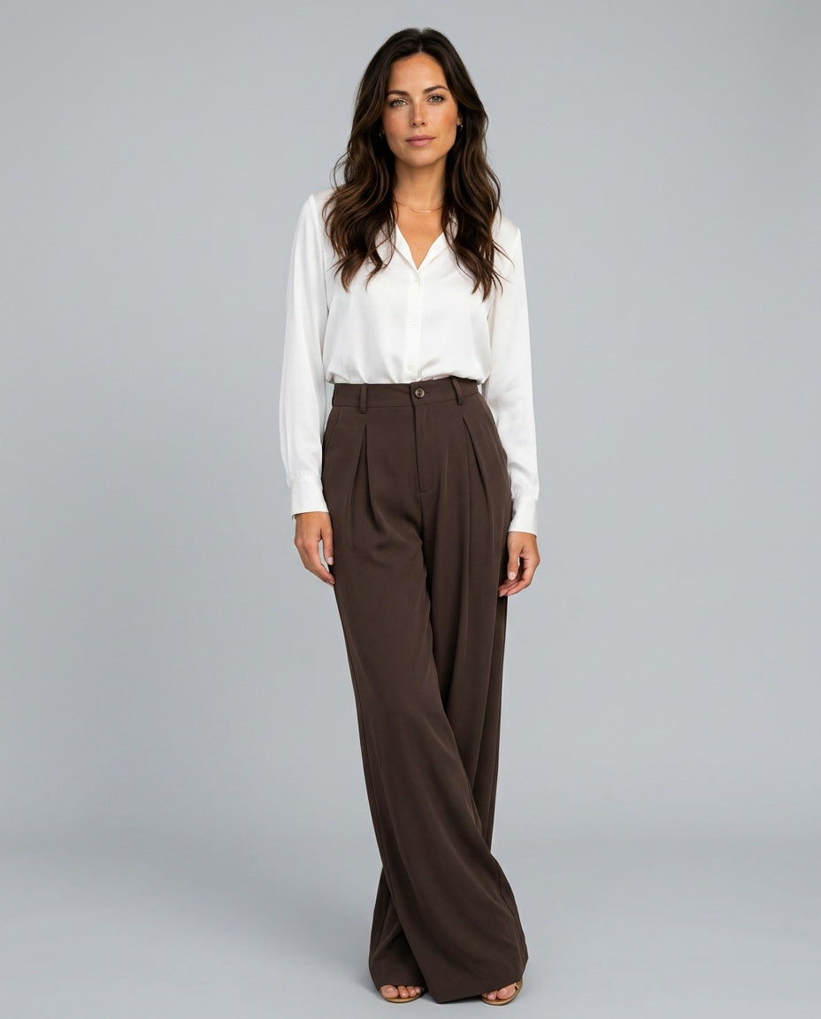 The Form Pleated Wide-Leg Trouser