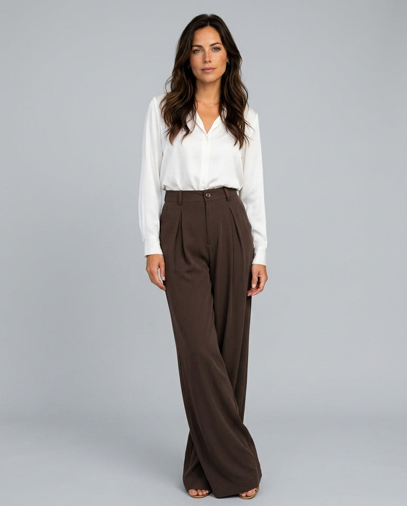 The Form Pleated Wide-Leg Trouser