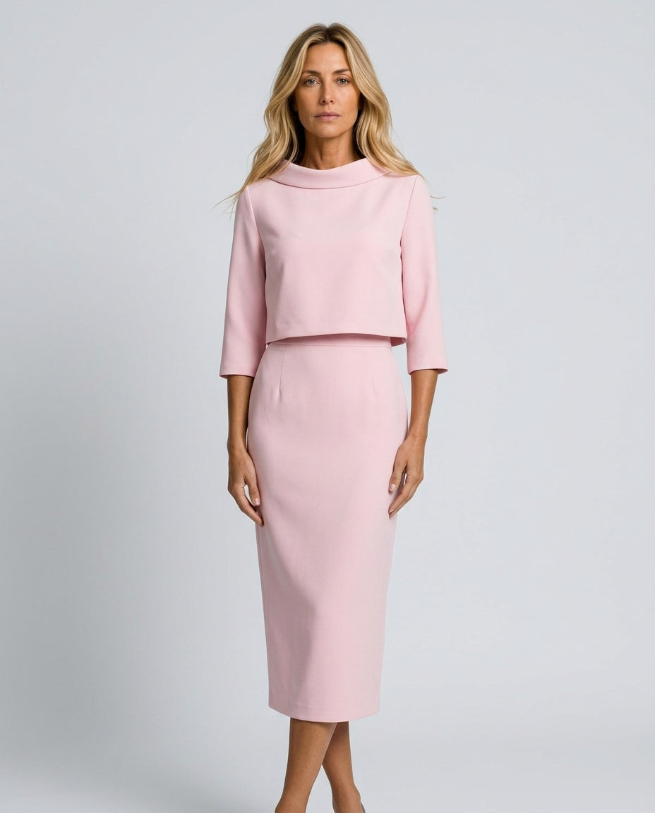 The Form Boat-Neck Skirt Set