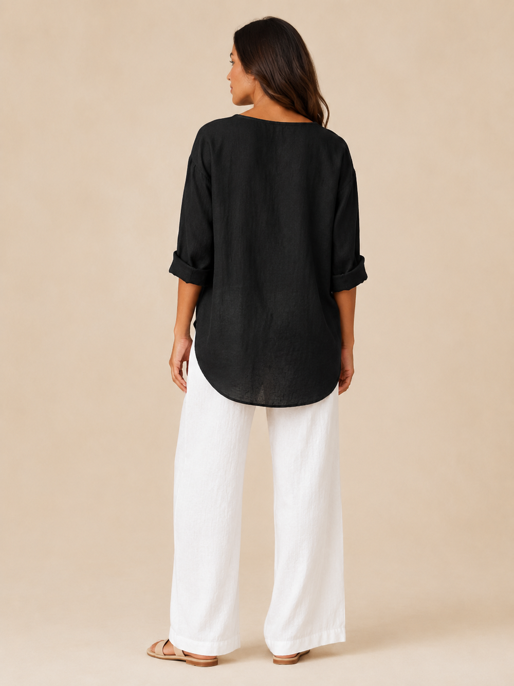 The Pure Linen-Look Blouse