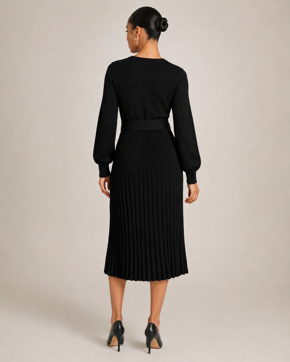 The Drape Pleated Midi Dress