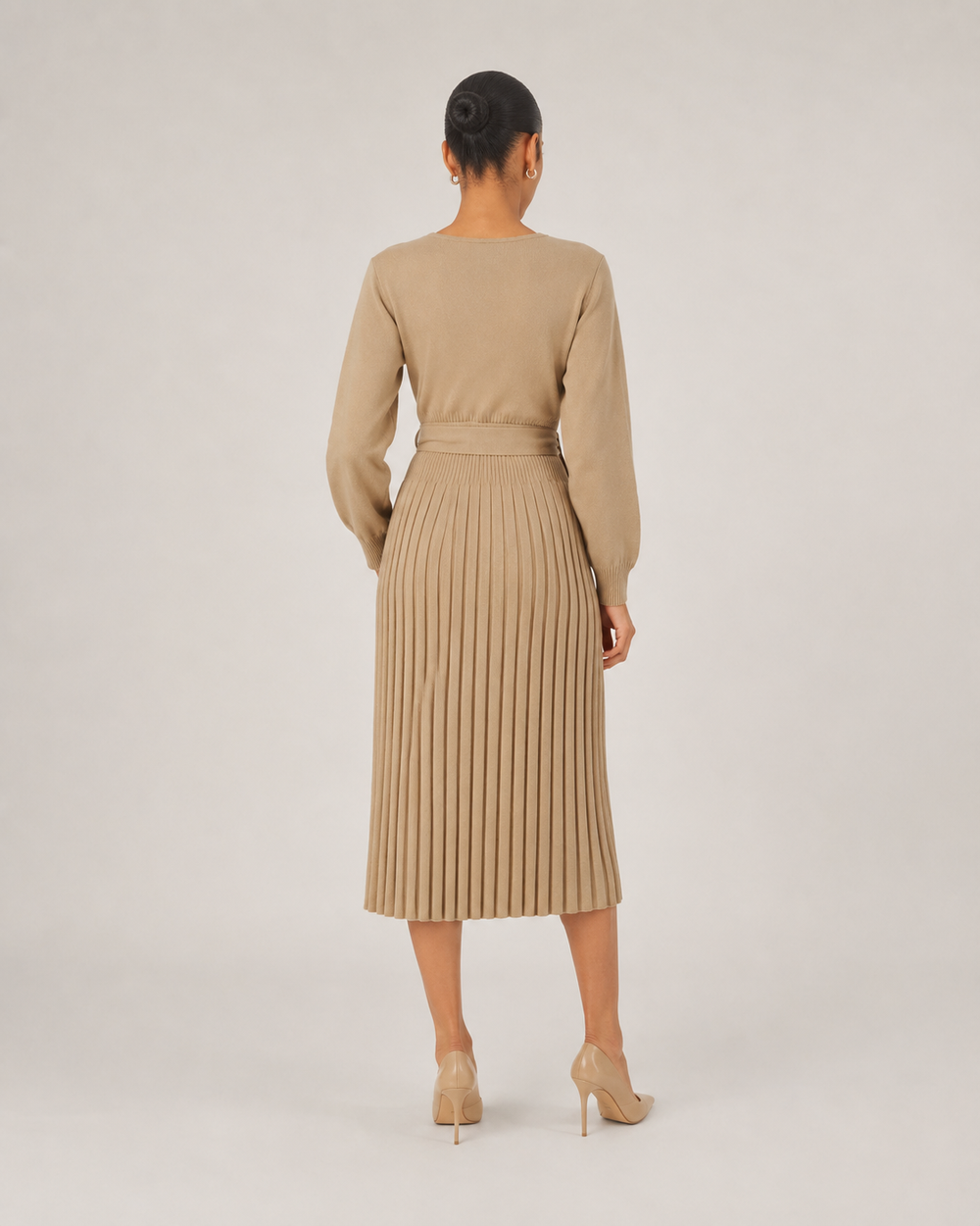 The Drape Pleated Midi Dress