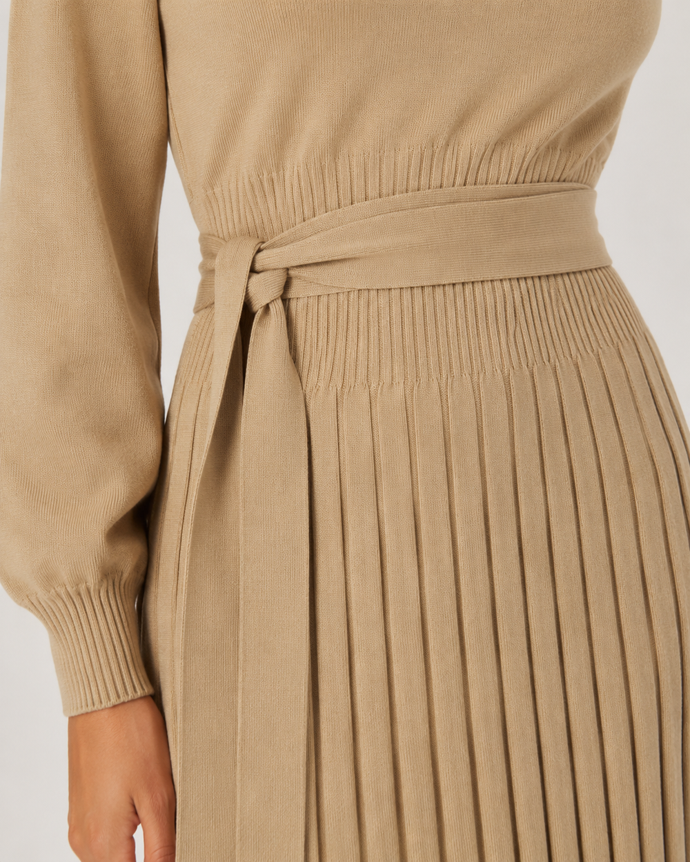 The Drape Pleated Midi Dress