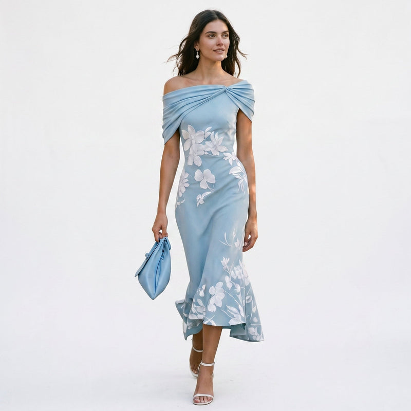Delphine | Long Sleeve Midi Dress