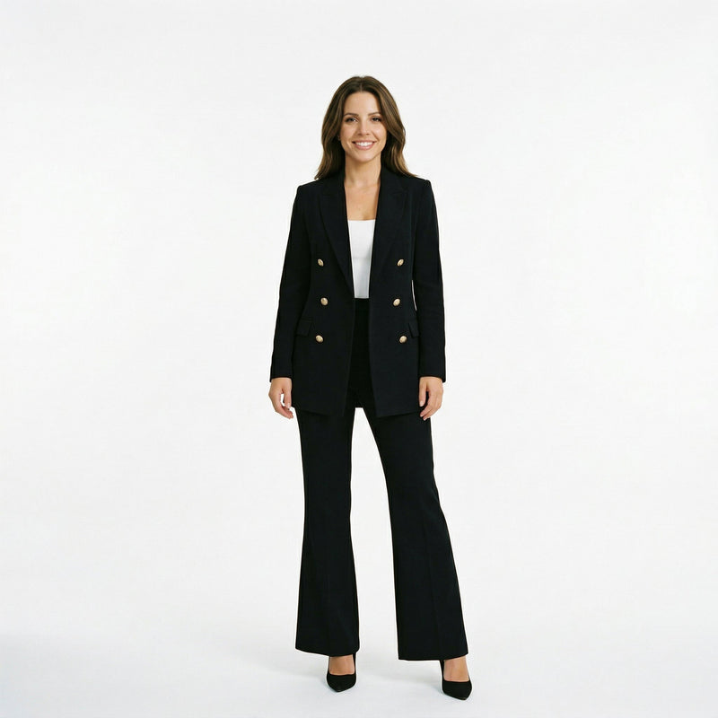 Orla | Long Jacket & Flared Pants Suit Set