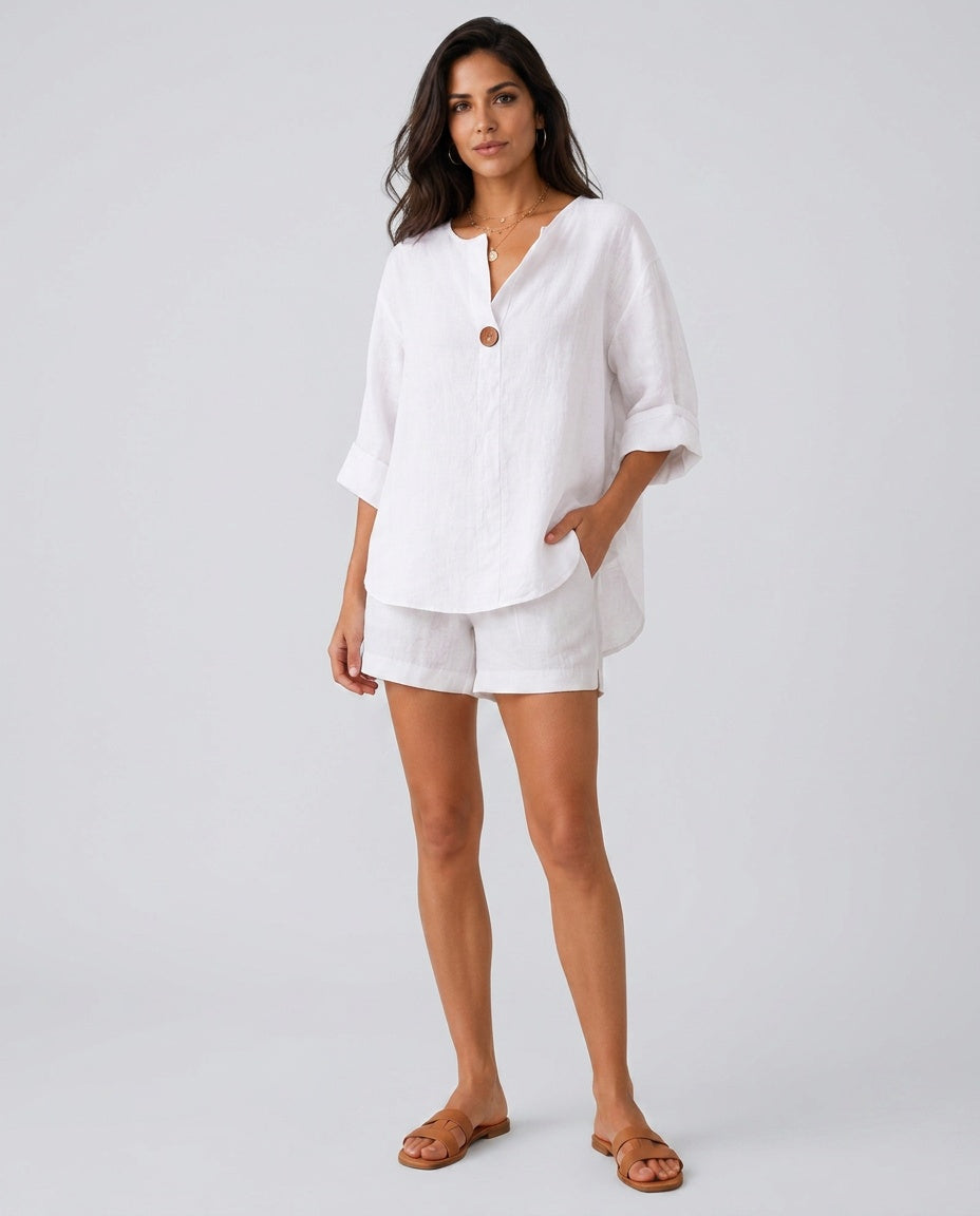 The Pure Linen-Look Blouse