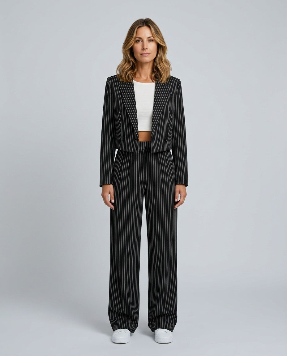 The Form Pinstripe Suit Set