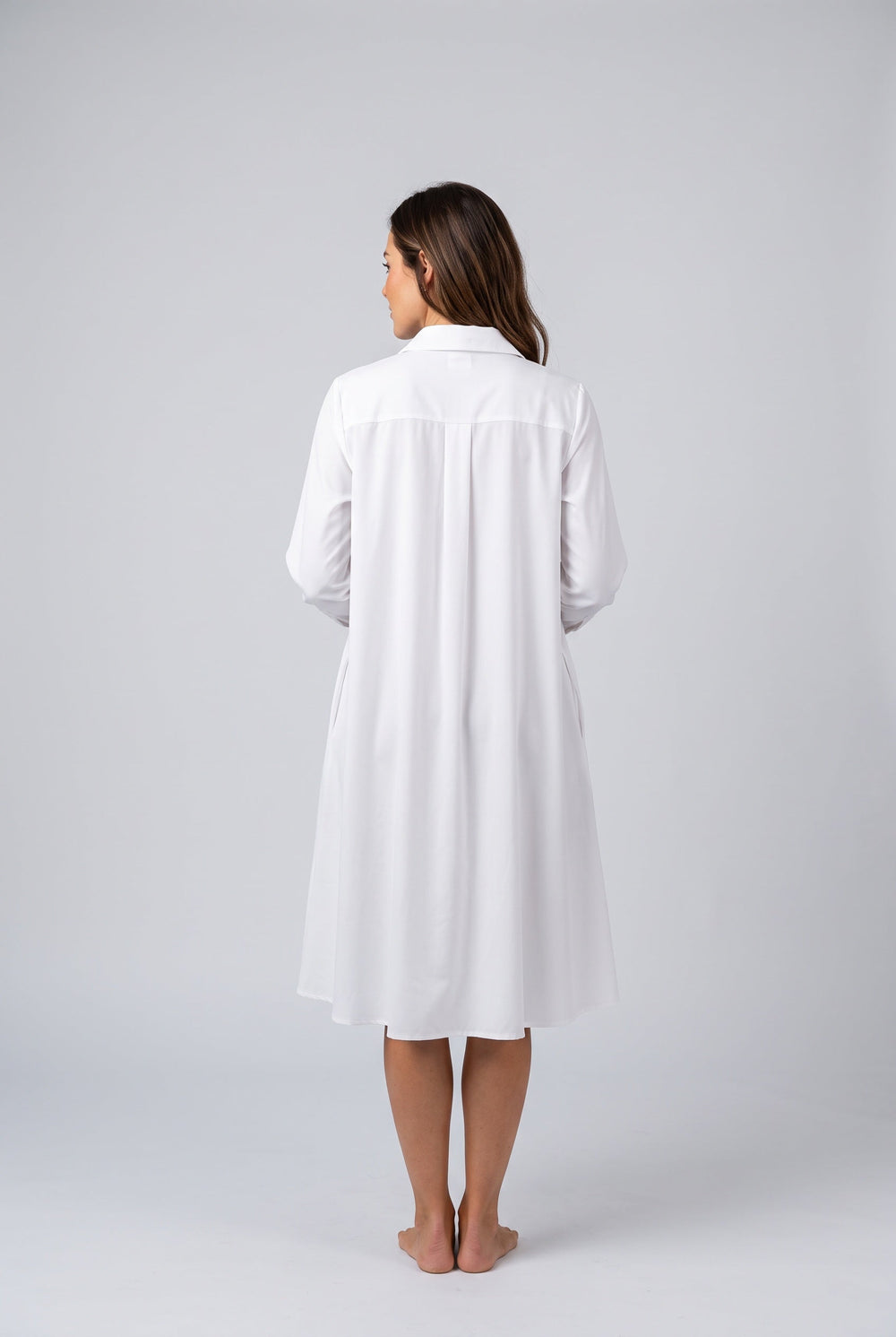 Bianca | Collared Long Sleeve Polo Midi Dress