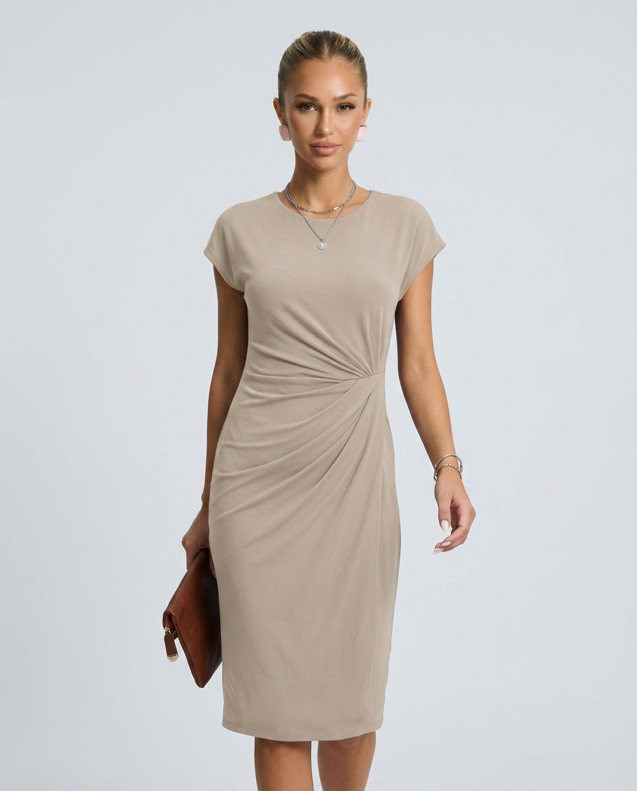 The Drape Ruched Midi Dress