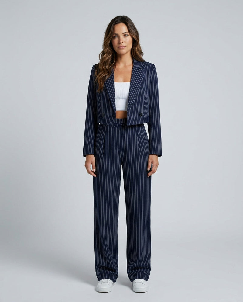 The Form Pinstripe Suit Set
