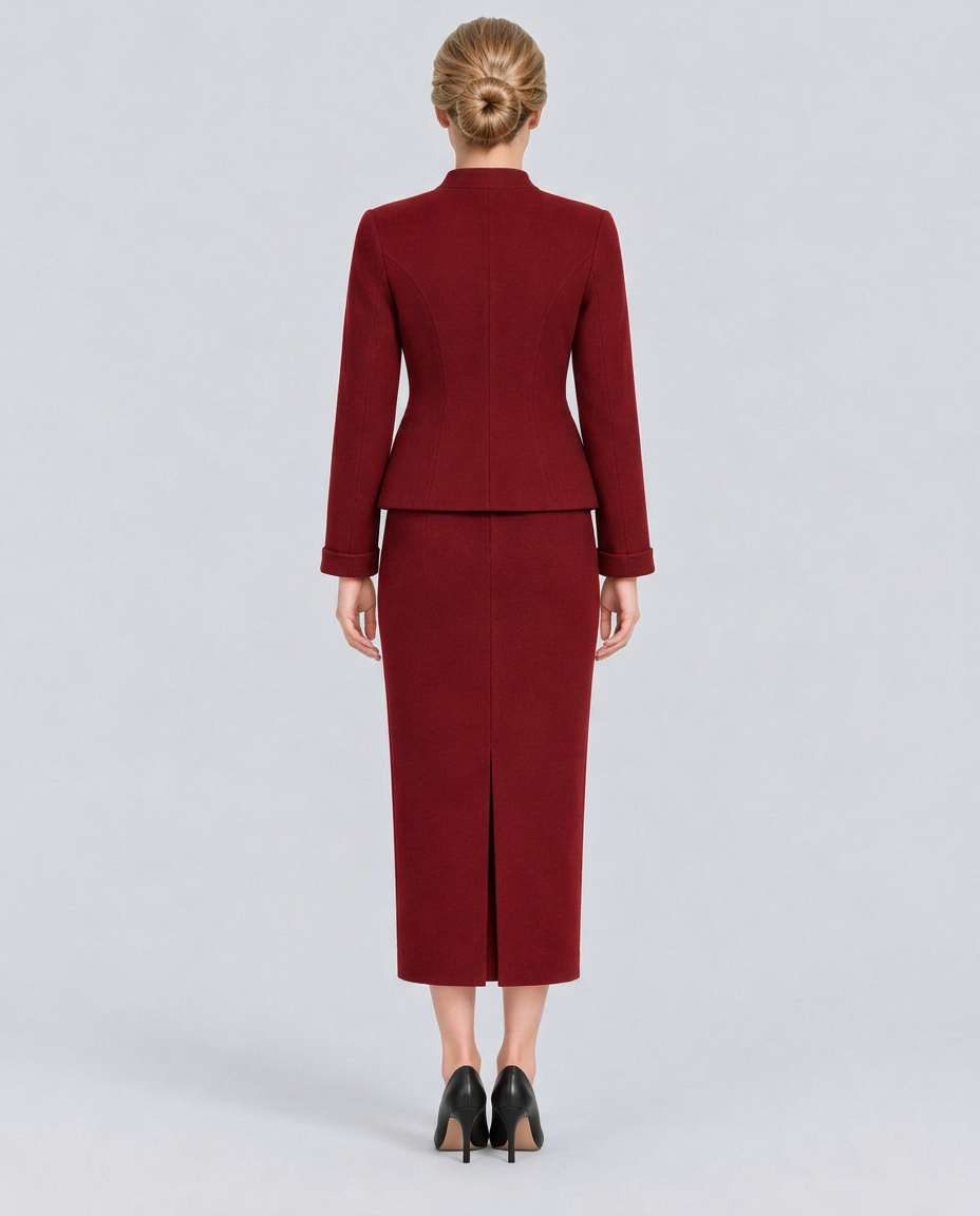 Harlow | Retro Single-Breasted Tweed Two-Piece Set