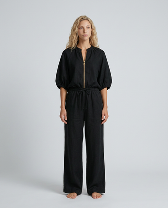 Isabela | Zip Front Blouson Top Wide Leg Co-ord Set