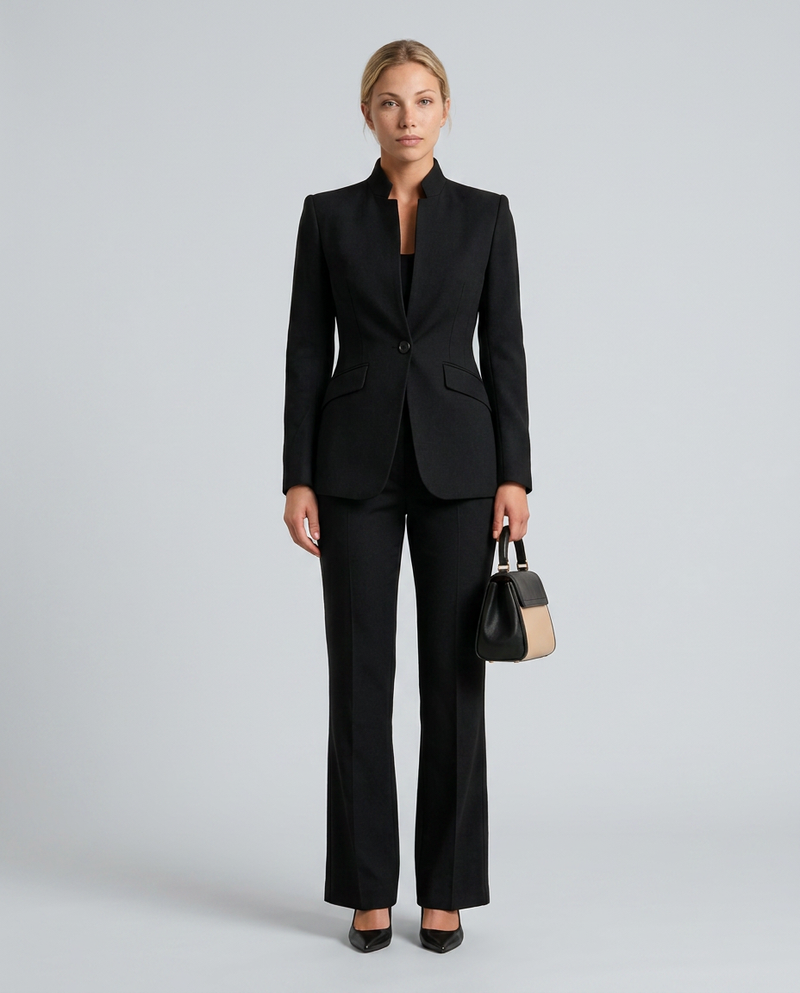 Paloma | Structured Stand Collar Tailored Suit Set