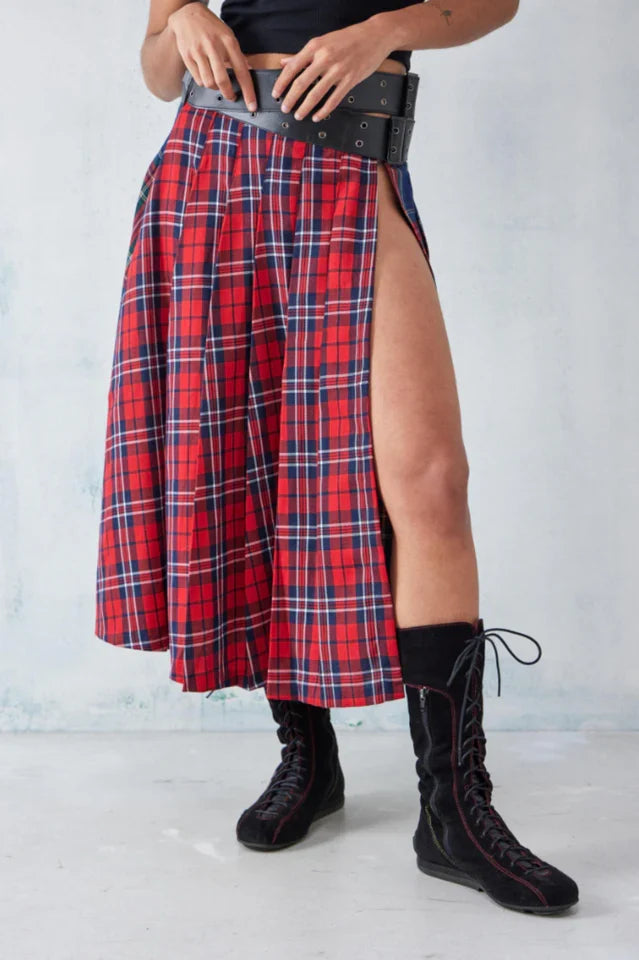Kim | Maxi Kilt with Pleated Design