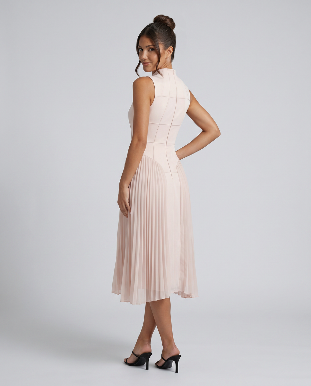 Aubree | Midi Dress with Pleated Skirt