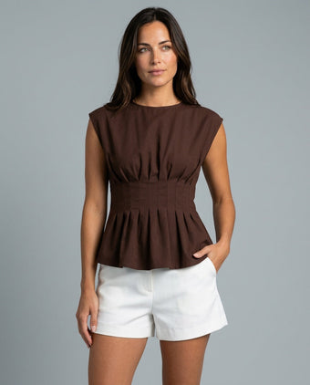 The Pure Pleated Top