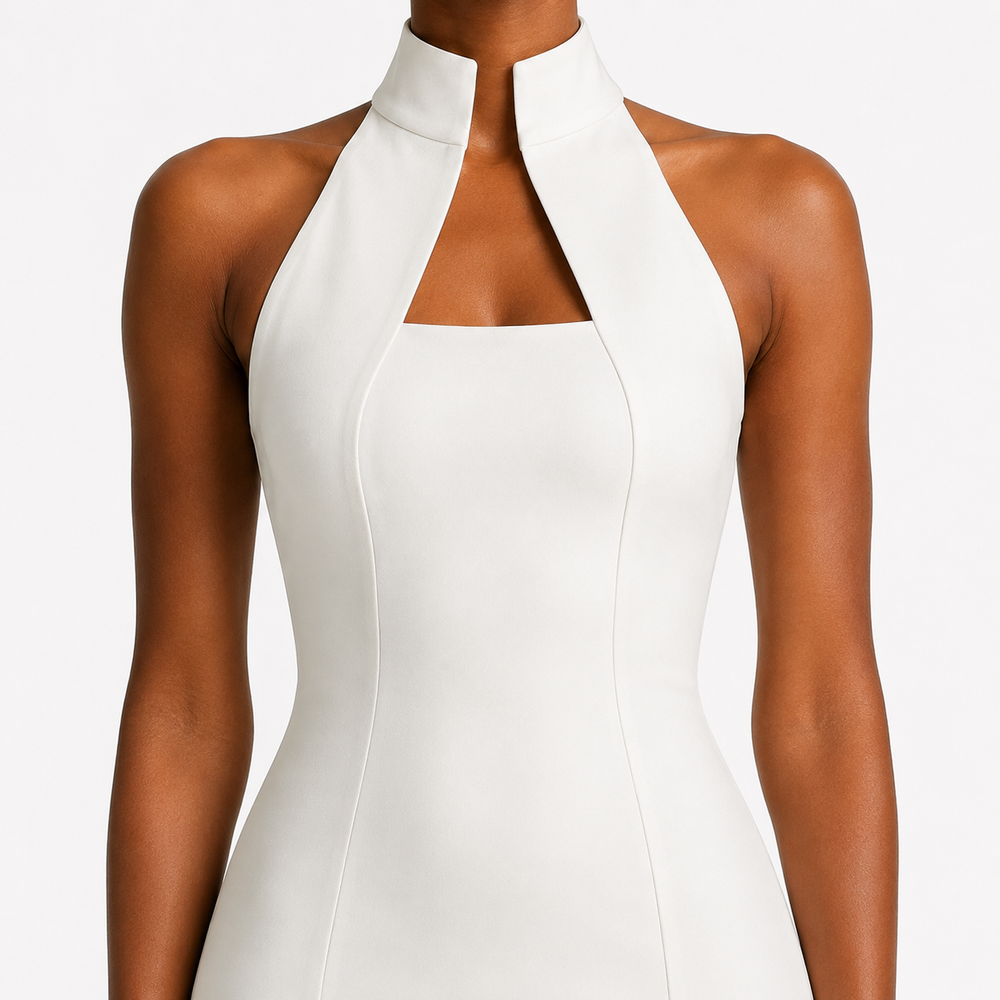 Cleona | Mock Neck Bodycon Midi Dress