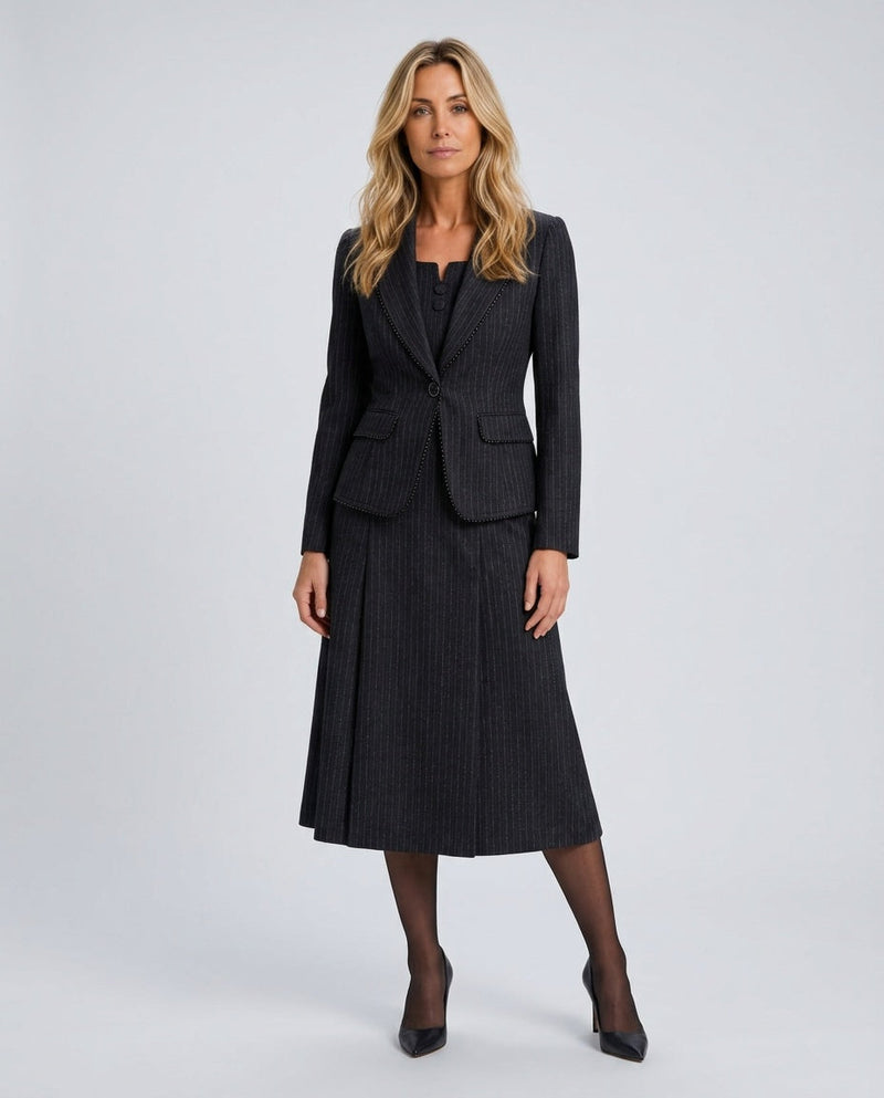 The Form Pinstripe Dress Set