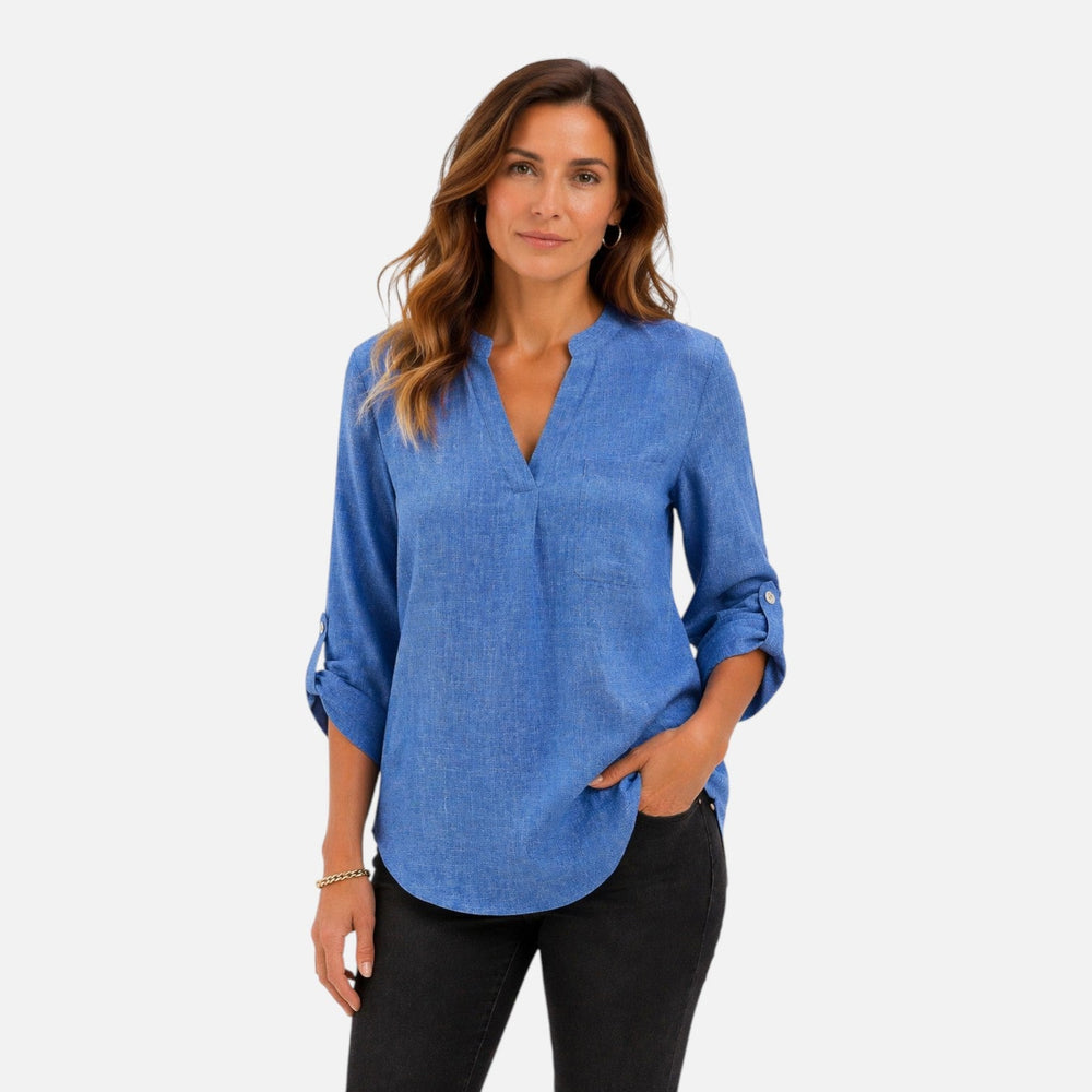 Ellie | V-Neck Long Sleeve Top